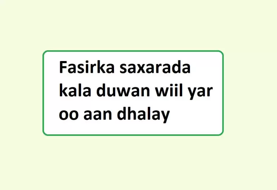 Fasirka saxarada kala duwan wiil yar oo aan dhalay