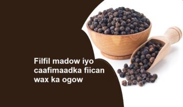 Filfil madow iyo caafimaadka fiican wax ka ogow