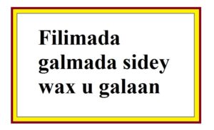 Filimada galmada sidey wax u galaan