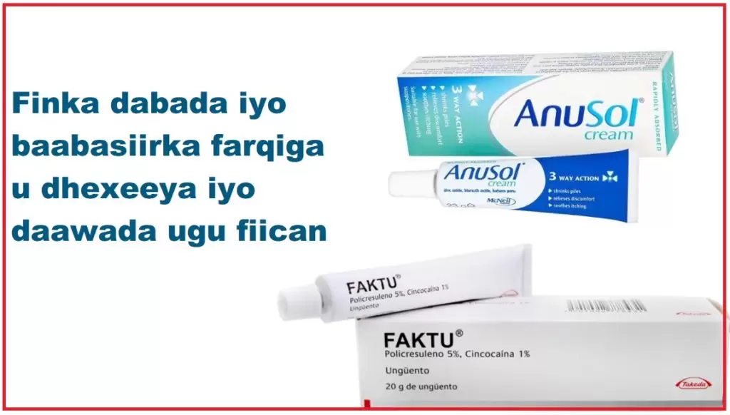 Finka dabada iyo baabasiirka farqiga u dhexeeya iyo daawada ugu fiican