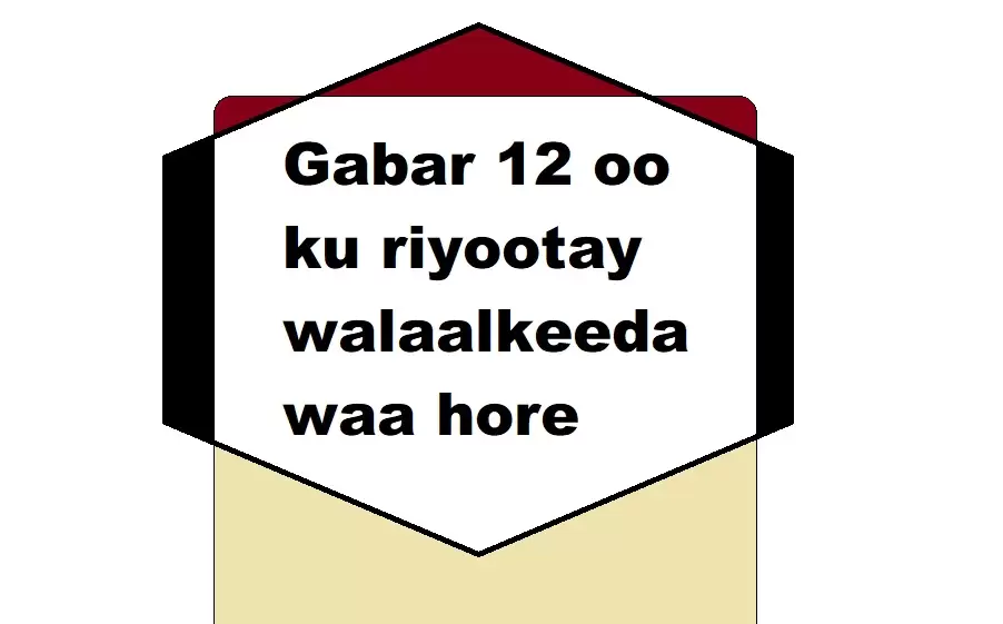 Gabar 12 oo ku riyootay walaalkeeda waa hore dhintay
