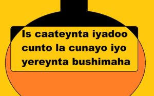 Is caateynta iyadoo cunto la cunayo iyo yereynta bushimaha