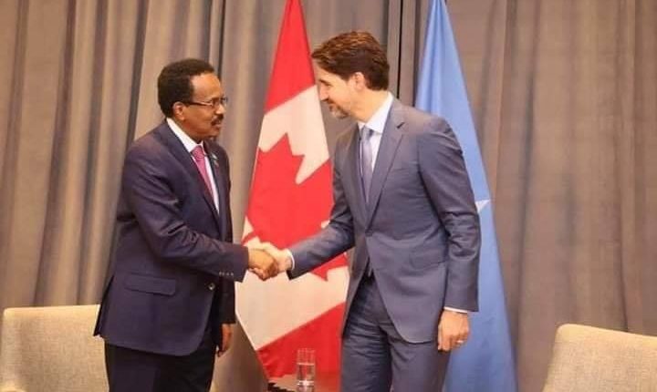 Justin Trudeau iyo Farmaajo sawir