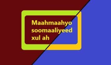 Maahmaahyo soomaaliyeed xul ah