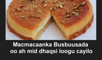 Macmacaanka Busbuusada oo ah mid dhaqsi loogu cayilo