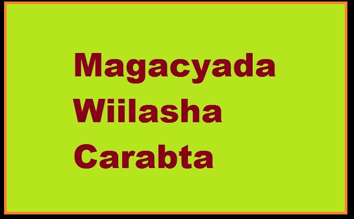 Magacyada Wiilasha Carabta