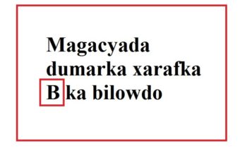 Magacyada dumarka xarafka B ka bilowdo