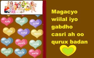 Magacyo wiilal iyo gabdho casri ah oo qurux badan