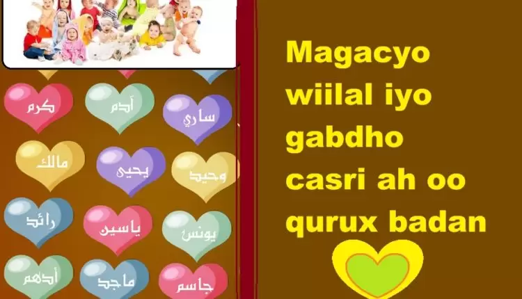 Magacyo wiilal iyo gabdho casri ah oo qurux badan