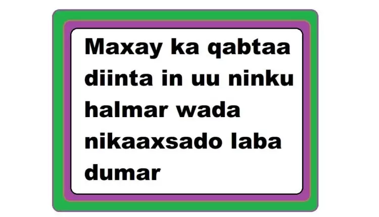 Maxay ka qabtaa diinta in uu ninku halmar wada nikaaxsado laba dumar