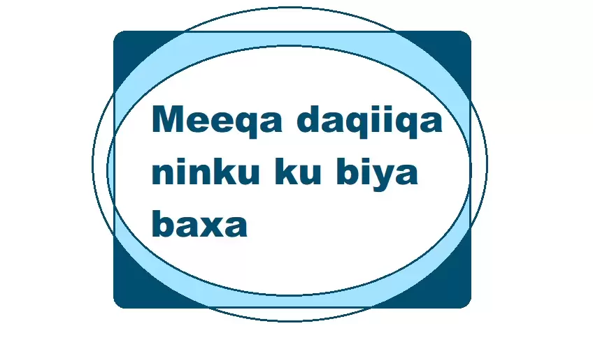 Meeqa daqiiqa ninku ku biya baxa