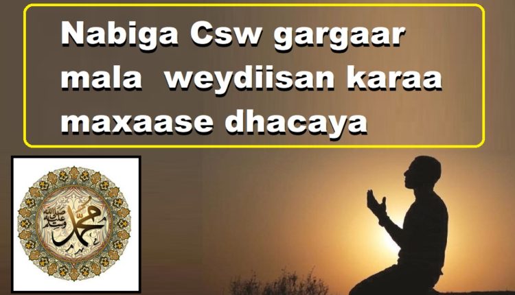 Nabiga Csw gargaar mala weydiisan karaa maxaase dhacaya