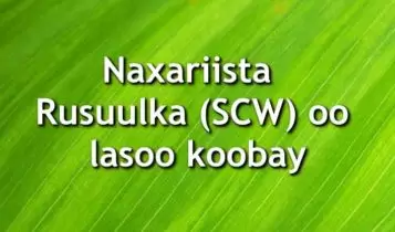 Naxariista Rusuulka (SCW) oo lasoo koobay