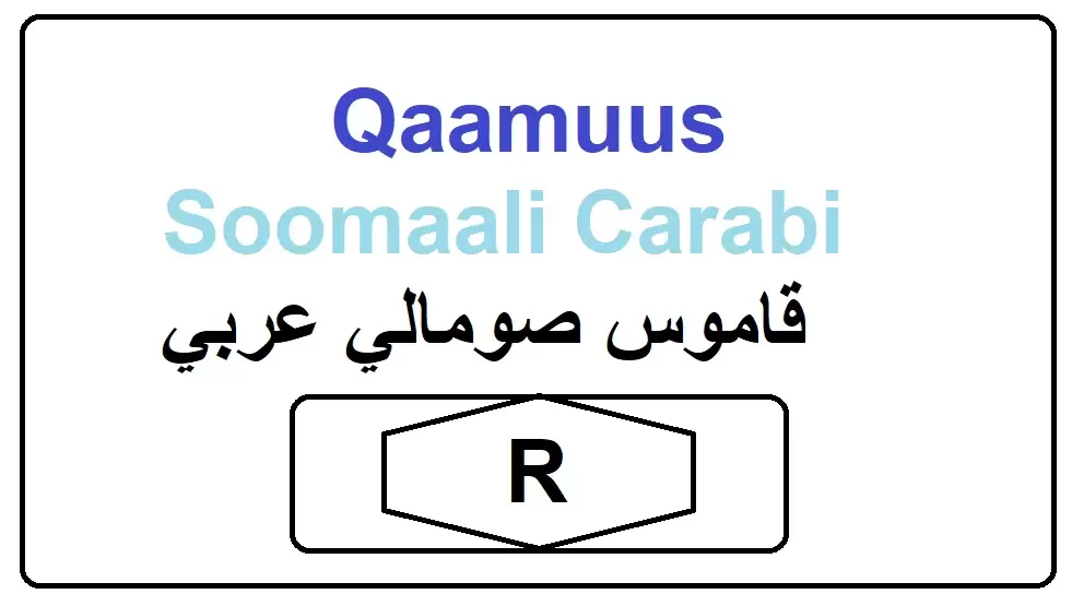 QAAMUUS SOOMAALI CARABI XARAFKA R
