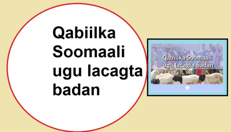 Qabiilka Soomaali ugu lacagta badan