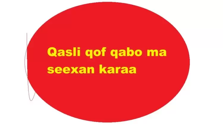 Qasli qof qabo ma seexan karaa
