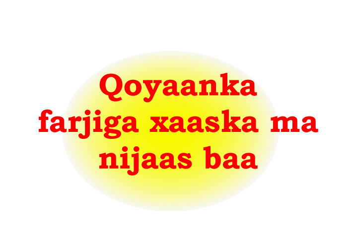 Qoyaanka farjiga xaaska ma nijaas baa