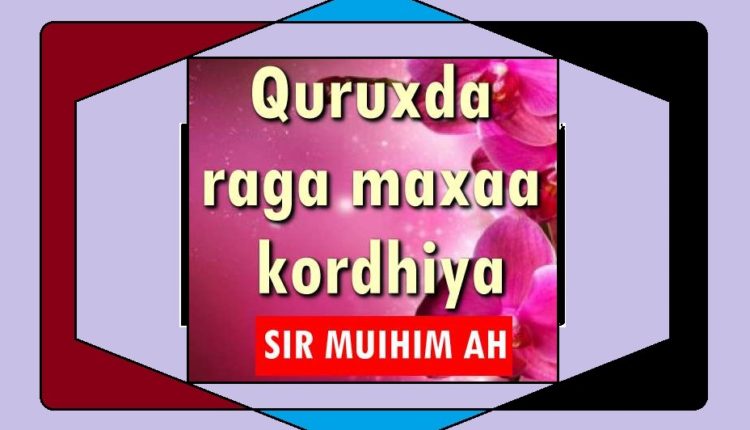 Quruxda raga maxaa kordhiya2