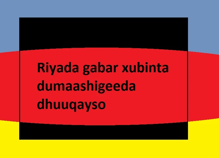 Riyada gabar xubinta dumaashigeeda dhuuqayso