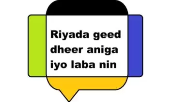 Riyada geed dheer aniga iyo laba nin