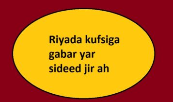 Riyada kufsiga gabar yar sideed jir ah