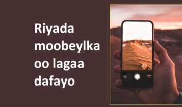 Riyada moobeylka oo lagaa dafayo