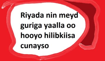 Riyada nin meyd guriga yaalla oo hooyo hilibkiisa cunayso