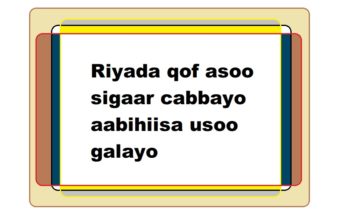 Riyada qof asoo sigaar cabbayo aabihiisa usoo galayo