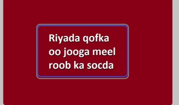 Riyada qofka oo jooga meel roob ka socda