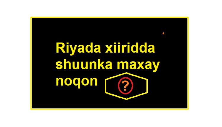 Riyada xiiridda shuunka maxay noqon