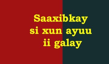 Saaxibkay si xun ayuu ii galay