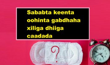 Sababta keenta oohinta gabdhaha xiliga dhiiga caadada