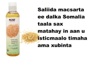 Saliida macsarta ee dalka Somalia taala sax matahay in aan u isticmaalo timaha ama xubinta