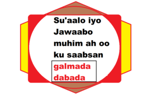 Su'aalo iyo Jawaabo muhim ah oo ku saabsan galmada dabada