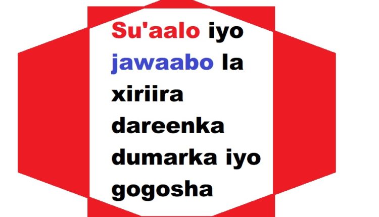 Su’aalo iyo jawaabo la xiriira dareenka dumarka iyo gogosha