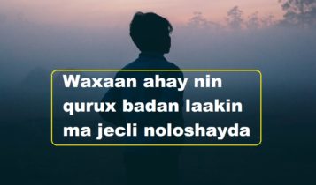 Waxaan ahay nin qurux badan laakin ma jecli noloshayda