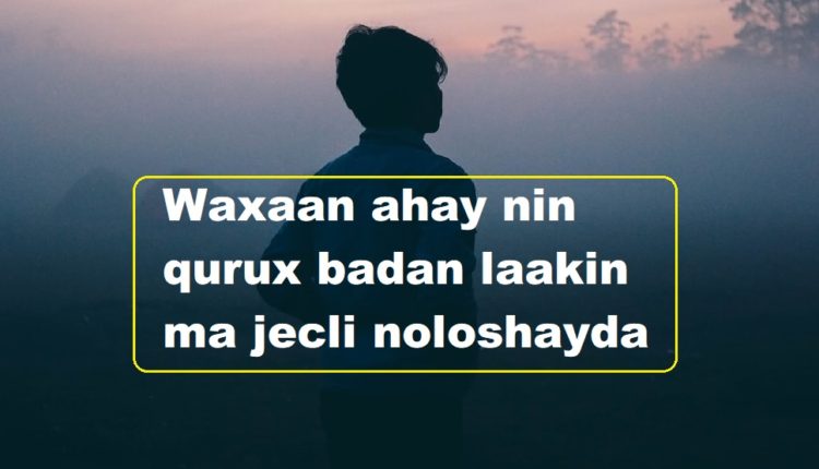 Waxaan ahay nin qurux badan laakin ma jecli noloshayda