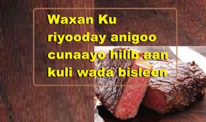 Waxan Ku riyooday anigoo cunaayo hilib aan kuli wada bisleen