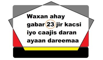 Waxan ahay gabar 23 jir kacsi iyo caajis daran ayaan dareemaa