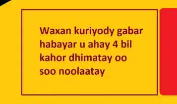 Waxan kuriyody gabar habayar u ahay 4 bil kahor dhimatay oo soo noolaatay