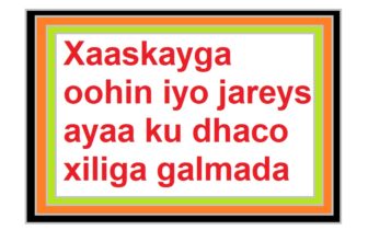 Xaaskayga oohin iyo jareys ayaa ku dhaco xiliga galmada