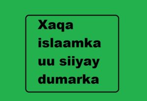 Xaqa islaamka uu siiyay dumarka