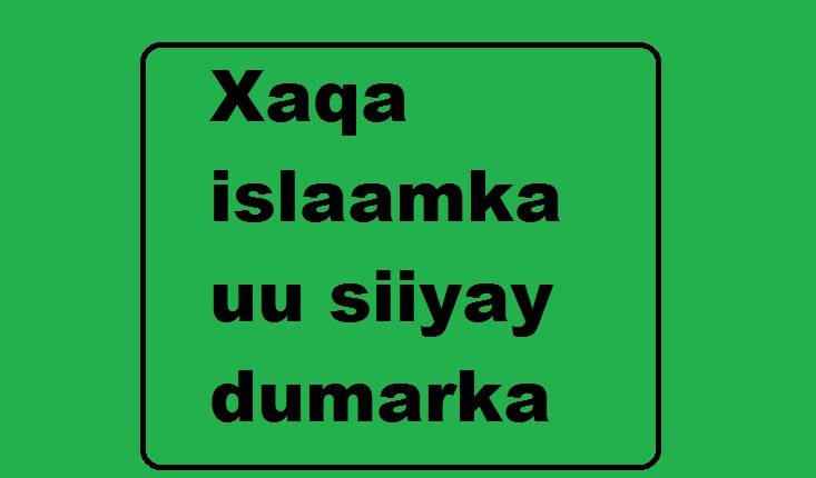 Xaqa islaamka uu siiyay dumarka