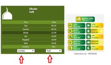 You can find here time prayer in the world